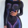 Soulmate Long Sleeve Mini Dress Mercury