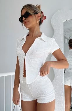 Not Ready To Go Terry Booty Shorts White -Outlet The Lounge Vibe Store SO TEMPTED BOOTY SHORTS NOT READY TO GO BOOTY SHORTS 17.05.22 03