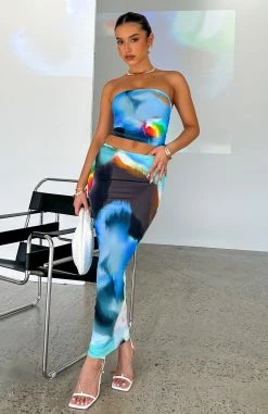 Fallin Hard Maxi Skirt Ice Aura