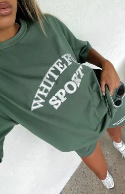 Sports Edition Oversized Tee Dusty Olive