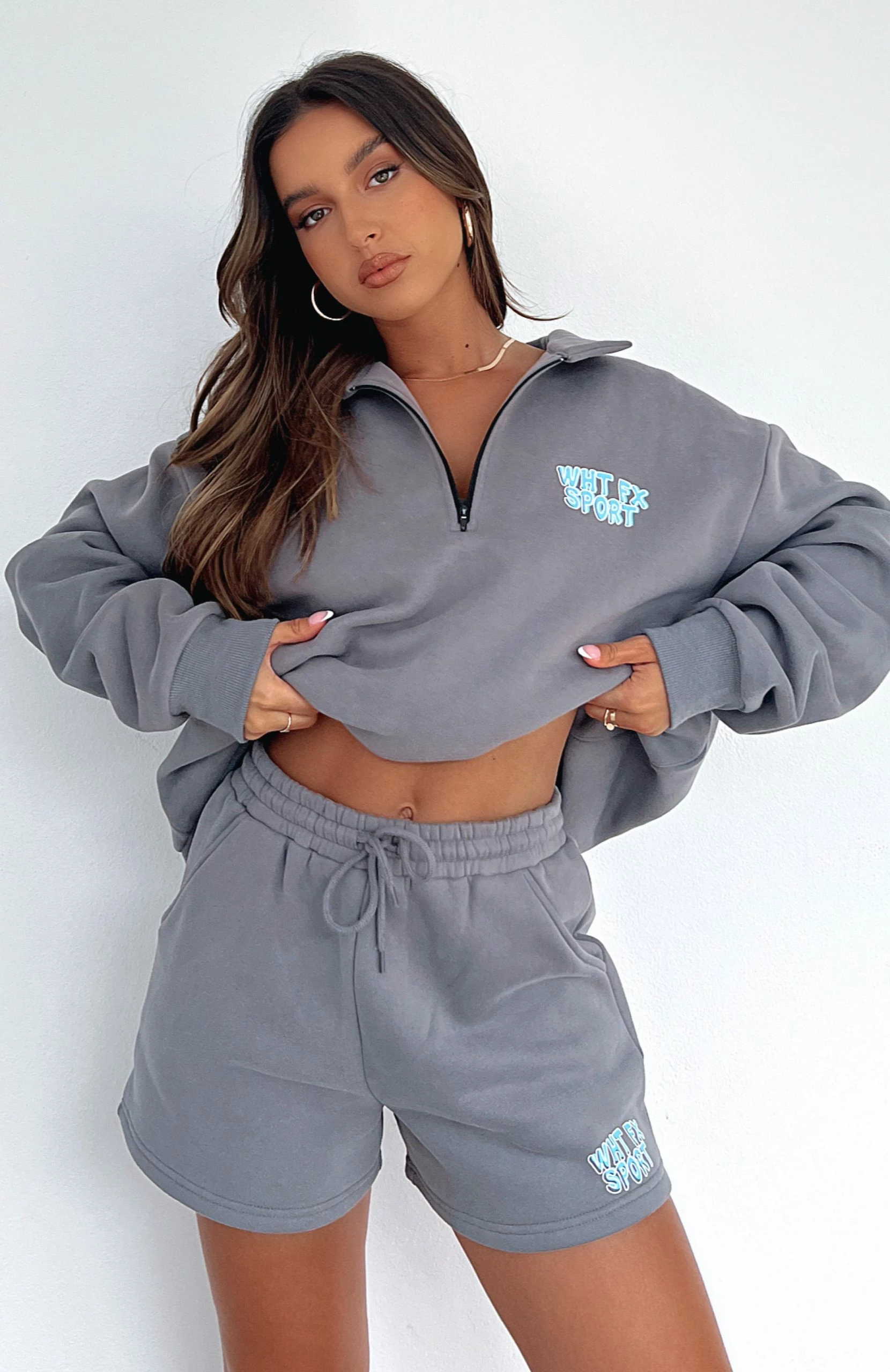 Sport Series Zip Front Sweater Charcoal 5 Sport Series Zip Front Sweater Charcoal - Image 5