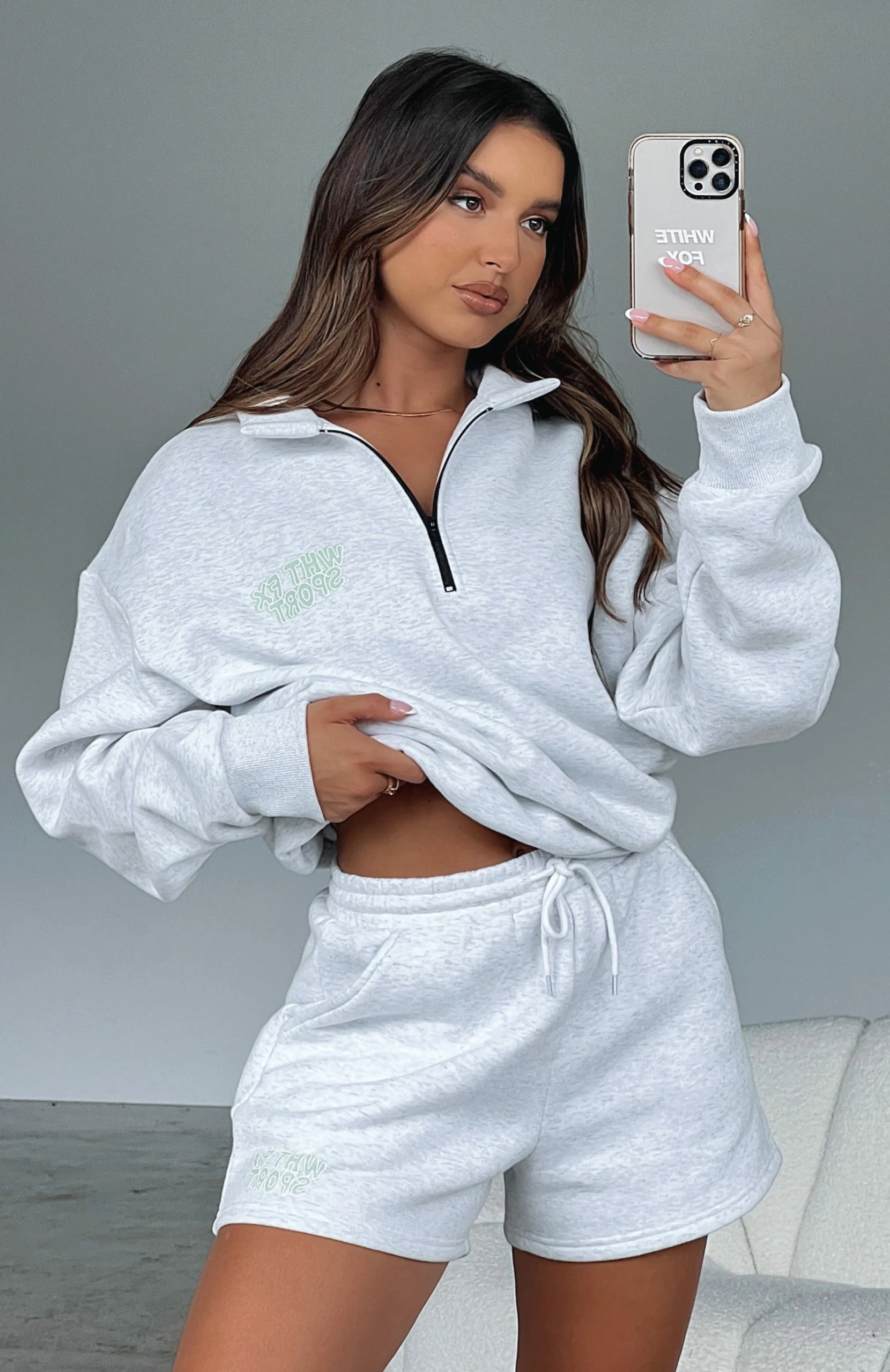 Sport Series Zip Front Sweater Grey Marle 5 Sport Series Zip Front Sweater Grey Marle - Image 5