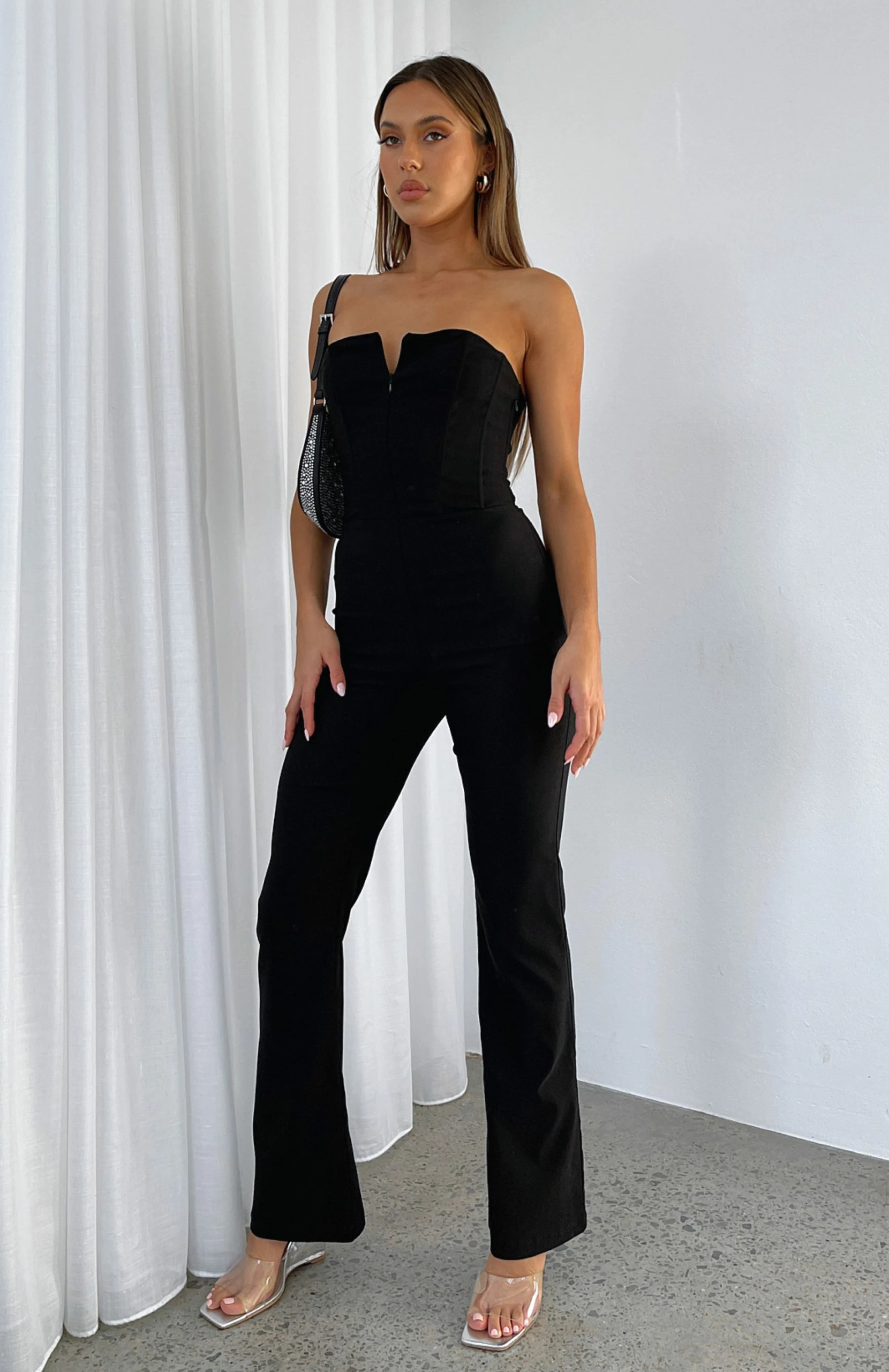 Stand On My Own Strapless Jumpsuit Black 5 Stand On My Own Strapless Jumpsuit Black - Image 5