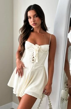 Stay Together Mini Dress Cream -Outlet The Lounge Vibe Store STAY TOGETHER DRESS 02.05.23 08