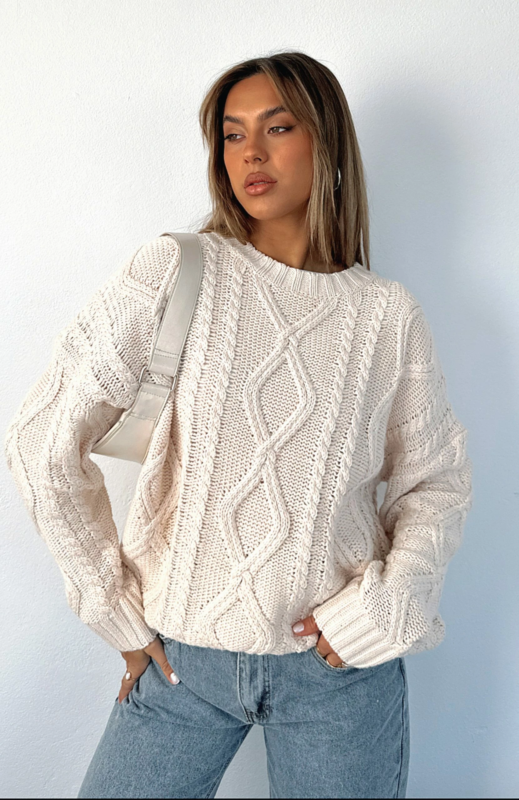 Strong Attraction Knit Sweater Cream 6 Strong Attraction Knit Sweater Cream - Image 6