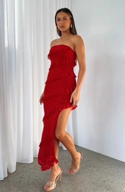 Sweet Desire Maxi Dress Red -Outlet The Lounge Vibe Store SWEET DESIRE MAXI DRESS 15 08 23 01