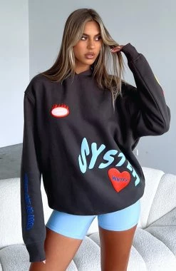 System Overload Oversized Hoodie Charcoal -Outlet The Lounge Vibe Store SYSTEM OVERLOAD HOODIE 151122 04
