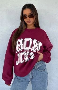 Take Me To Paris Oversized Sweater Wine -Outlet The Lounge Vibe Store TAKE ME TO PARIS SWEATER 7.06.23 01