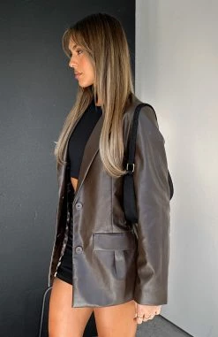 Take The Lead Blazer Chocolate -Outlet The Lounge Vibe Store TAKE THE LEAD BLAZER 23.05.23 04