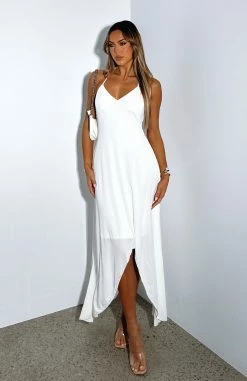 Tears In The Rain Midi Dress Cream