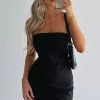 Try Your Luck Strapless Mini Dress Black