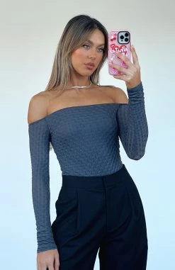 Twenty Eight Long Sleeve Bodysuit Steel -Outlet The Lounge Vibe Store TWENTY EIGHT LS BODYSUIT 20.06.23 08 1