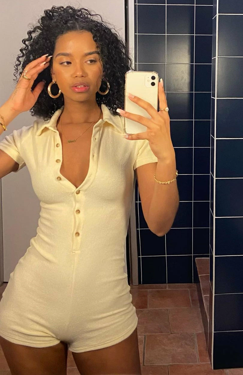 Golden Light Terry Playsuit Cream 7 Golden Light Terry Playsuit Cream - Image 7