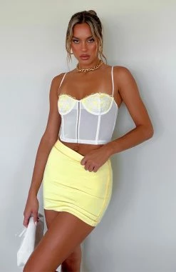 Take You There Mini Skirt Lemon