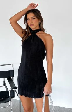 Up In The Air Mini Dress Black