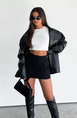 Weekend Plans Mini Skirt Black