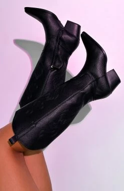 Western Cowboy Boots Black -Outlet The Lounge Vibe Store WESTERN BOOT 14.02.23 001
