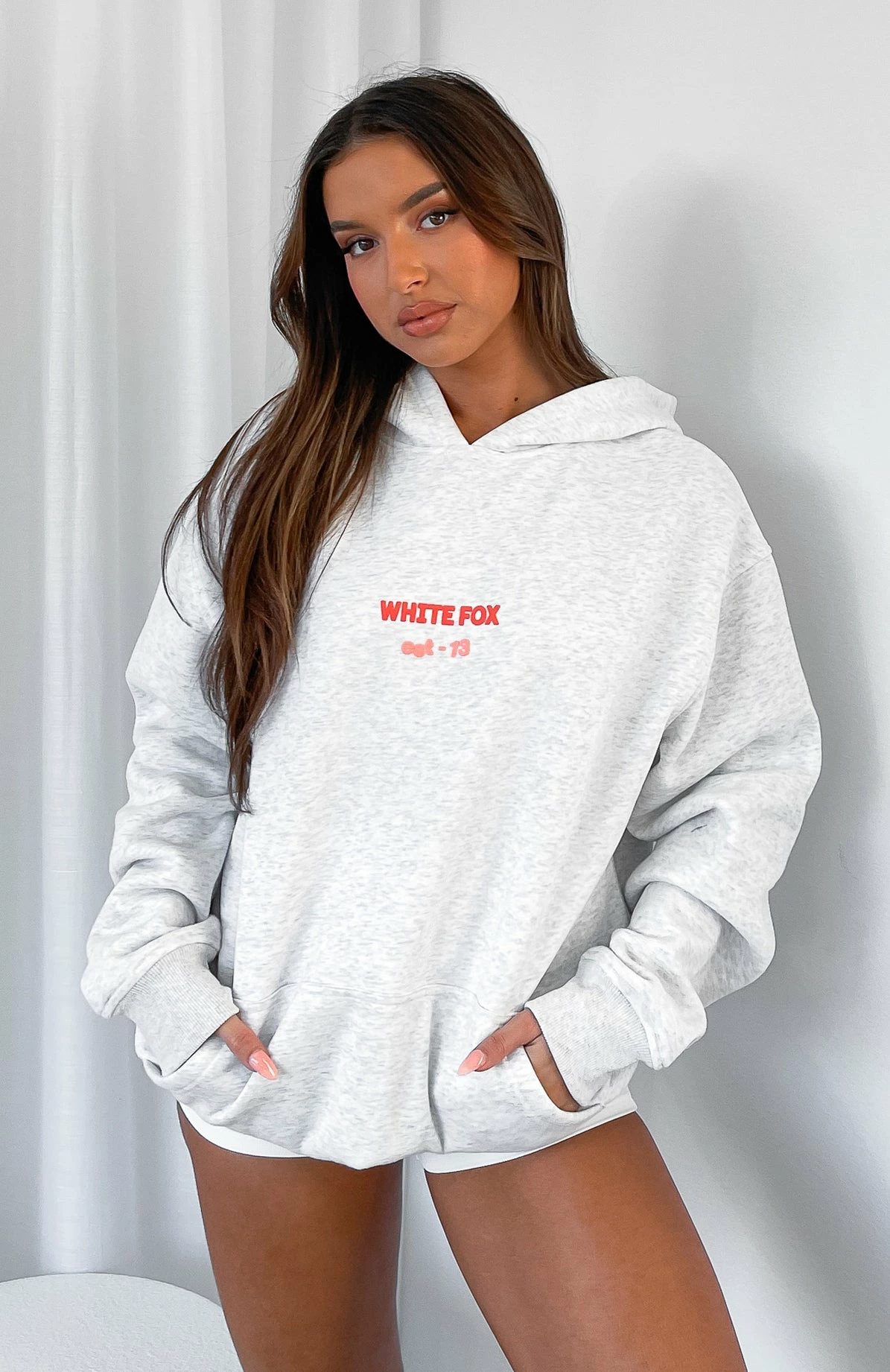 We're Out Here Oversized Hoodie Grey Marle 5 We're Out Here Oversized Hoodie Grey Marle - Image 5