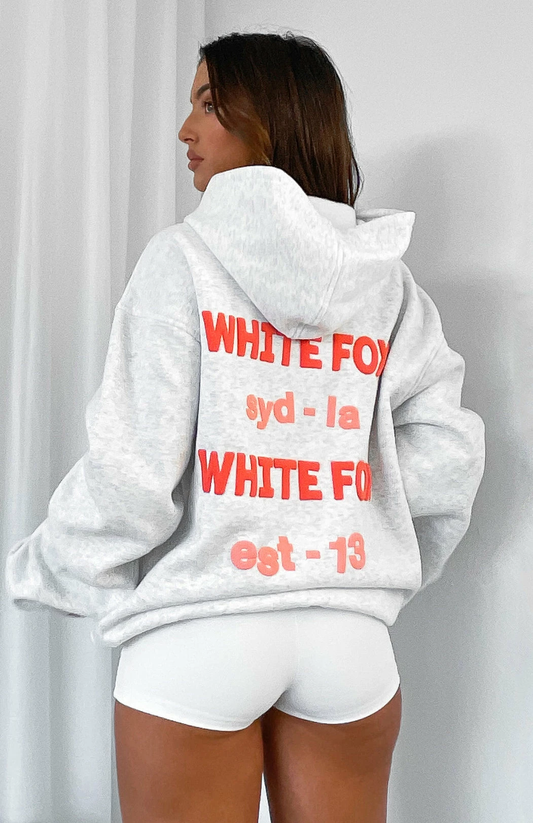 We're Out Here Oversized Hoodie Grey Marle 1 We're Out Here Oversized Hoodie Grey Marle