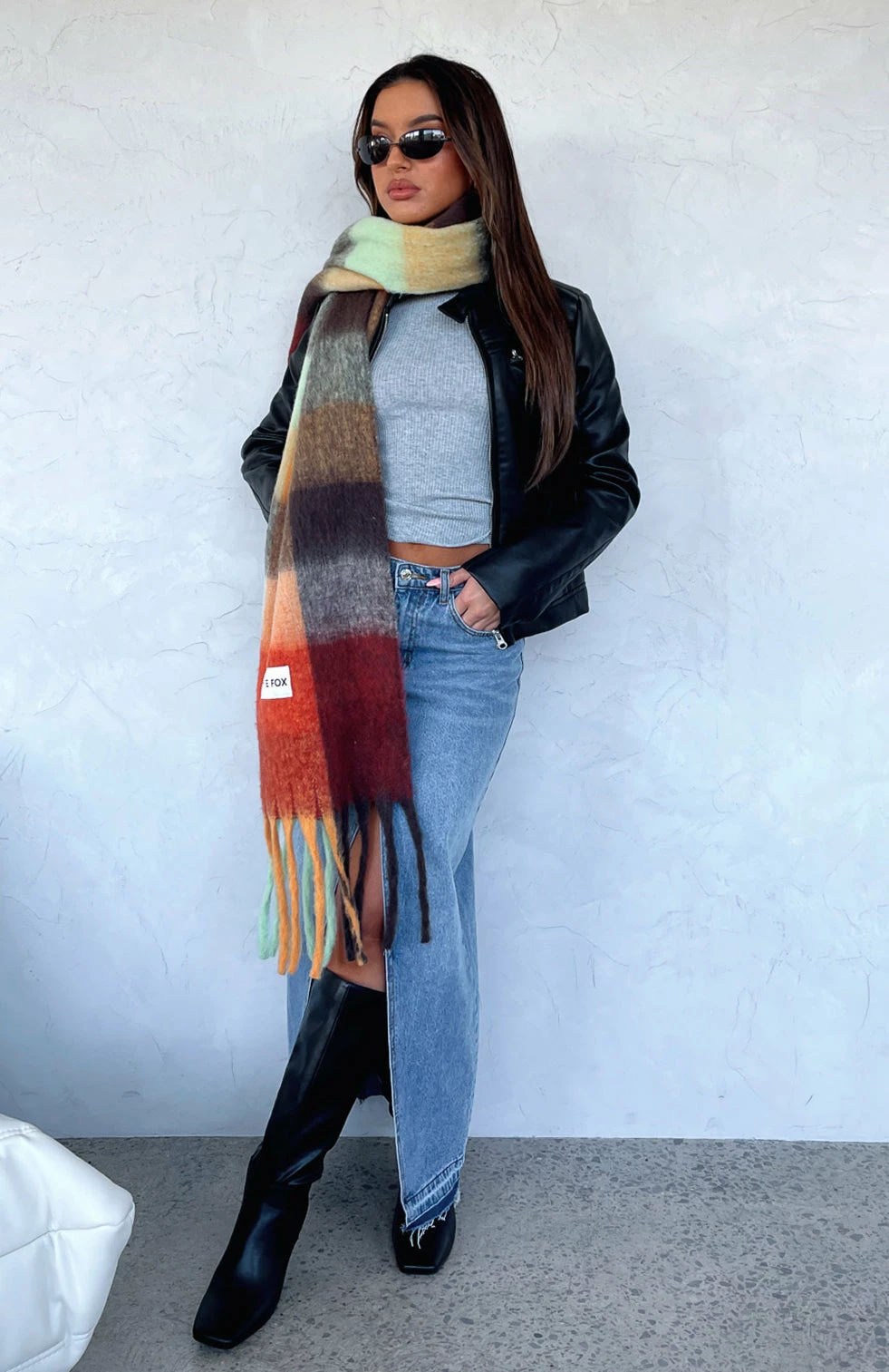 Winter Warmth Oversized Scarf Rust 5 Winter Warmth Oversized Scarf Rust - Image 5
