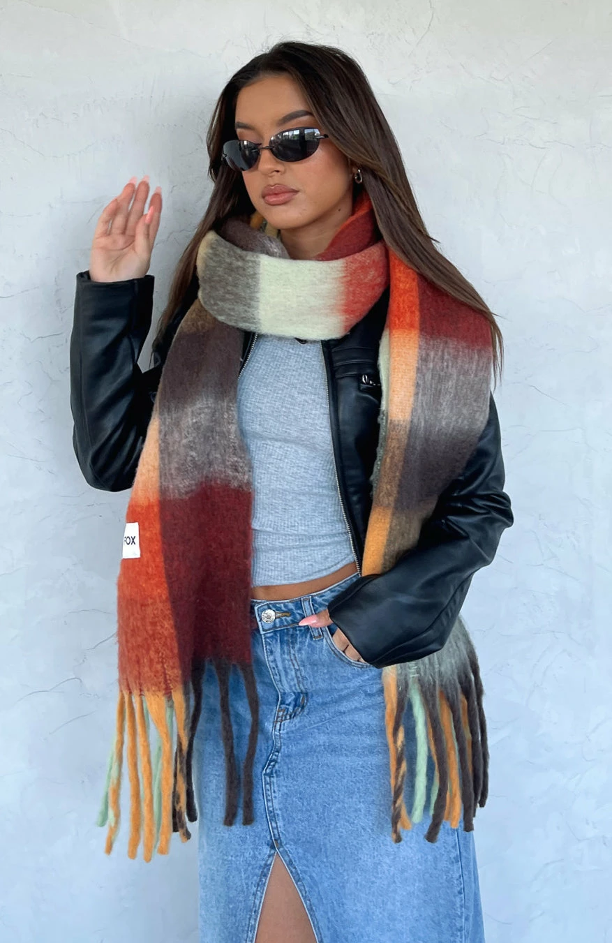 Winter Warmth Oversized Scarf Rust 6 Winter Warmth Oversized Scarf Rust - Image 6