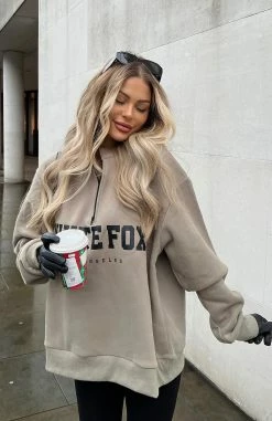 High Standard Zip Front Sweater Mocha -Outlet The Lounge Vibe Store anettaberi