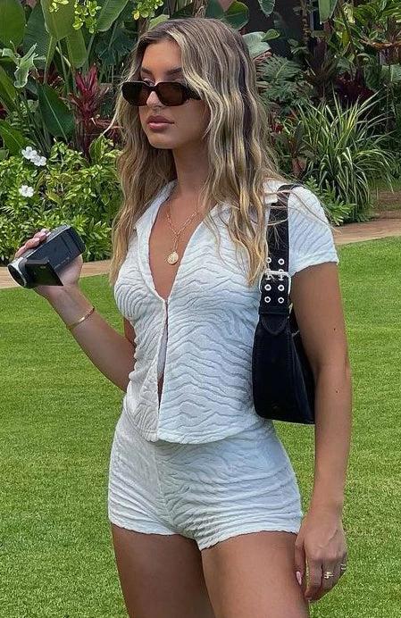 So Tempted Terry Top White 7 So Tempted Terry Top White - Image 7