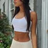 All For One Ribbed Crop White