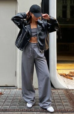 Everything You Are Set Grey Pinstripe 11 Everything You Are Set Grey Pinstripe -Outlet The Lounge Vibe Store ewfcs