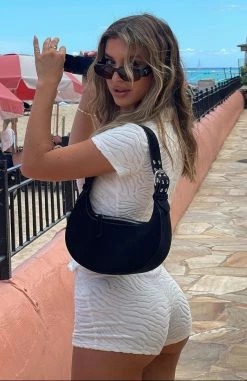 Not Ready To Go Terry Booty Shorts White -Outlet The Lounge Vibe Store fefef