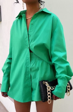 Golden Sunset Shorts Green