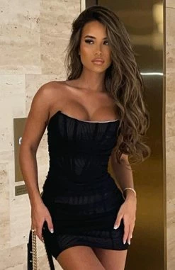 For The Night Mini Dress Black 20 For The Night Mini Dress Black -Outlet The Lounge Vibe Store sam222