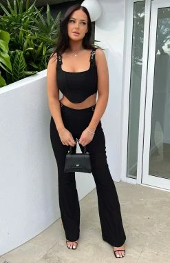 Satisfy Me Pants Black -Outlet The Lounge Vibe Store sarahburey