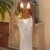 See Me Now Crochet Maxi Skirt Off White